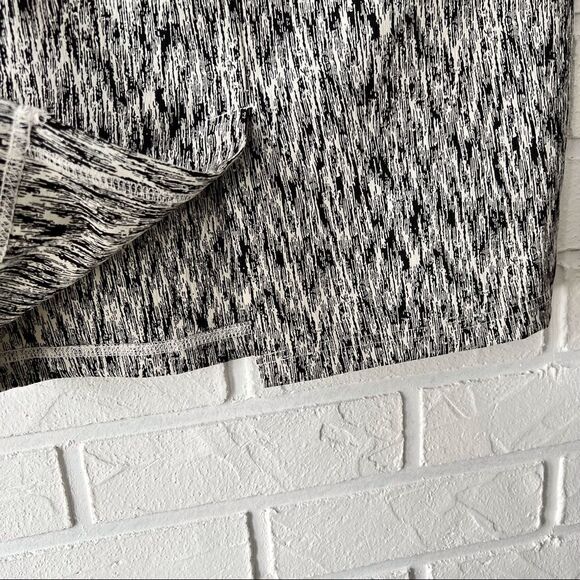 Monochromatic Black White Stretchy Print High Waist Pencil Skirt S - Picture 9 of 13